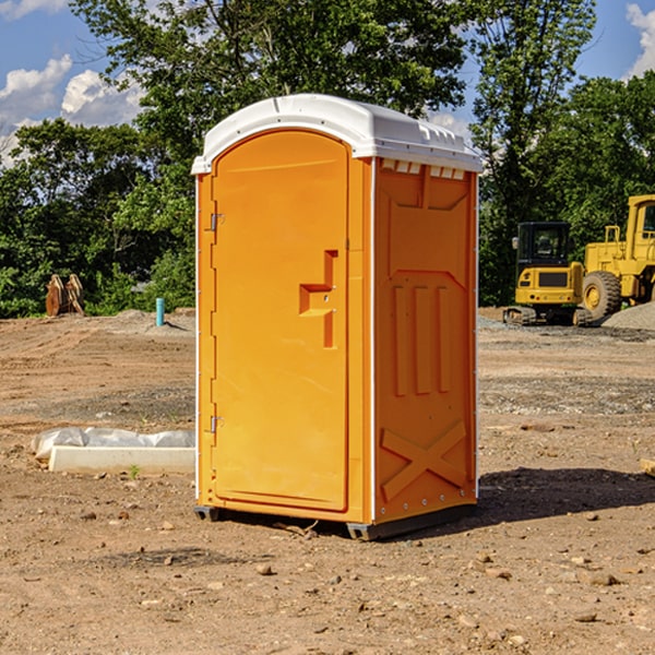 how often are the portable toilets cleaned and serviced during a rental period in Brentford South Dakota